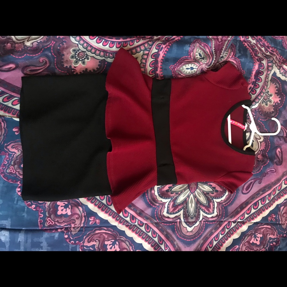 Kids red and black kids dress